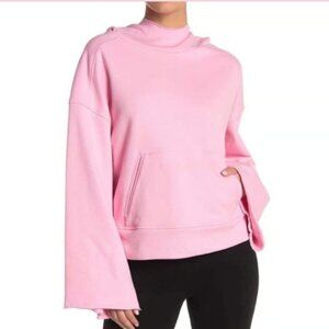 Alo Yoga Low Key Hoodie Bubblegum Pink Wide Sleeve Oversized Sweatshirt Size L
